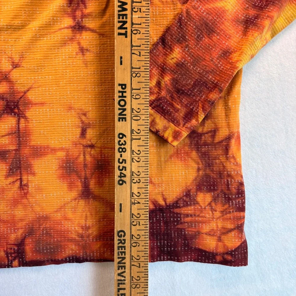 Lululemon Metal Vent Tech 1/2 Zip 2.0 Orange Tie Dye Pullover LM3DAES Mens M